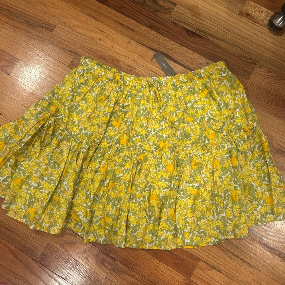 J. Crew Yellow Lemon Bubble Mini Skirt